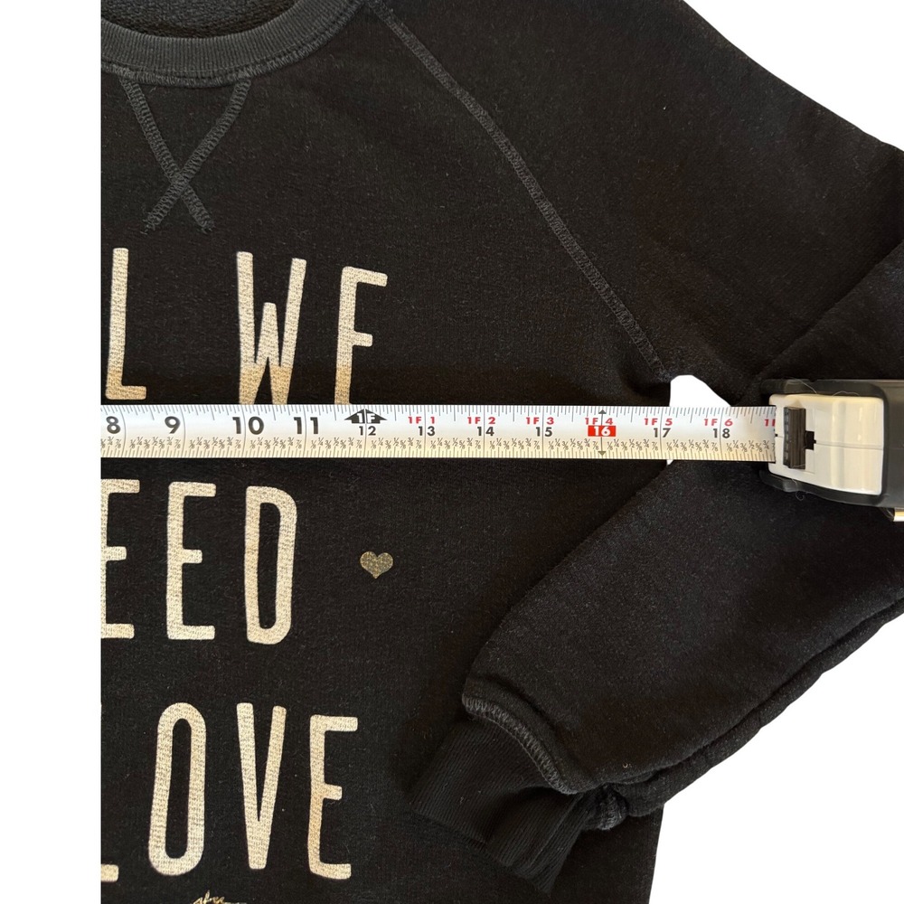 Black 'All We Need Is Love' Graphic Sweatshirt - Picture 6 of 6